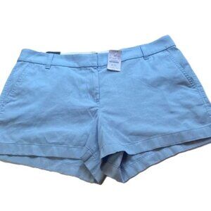 J. CREW Chino Shorts 3.5 inch Powder Blue with Pockets Classic NEW Womens 12